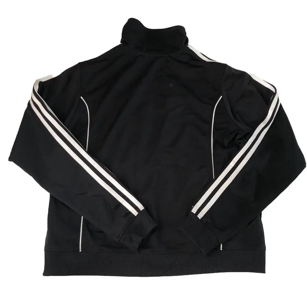 Vintage Adidas track jacket Black 3 Stripes Medium